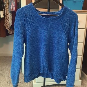 Bright blue sweater